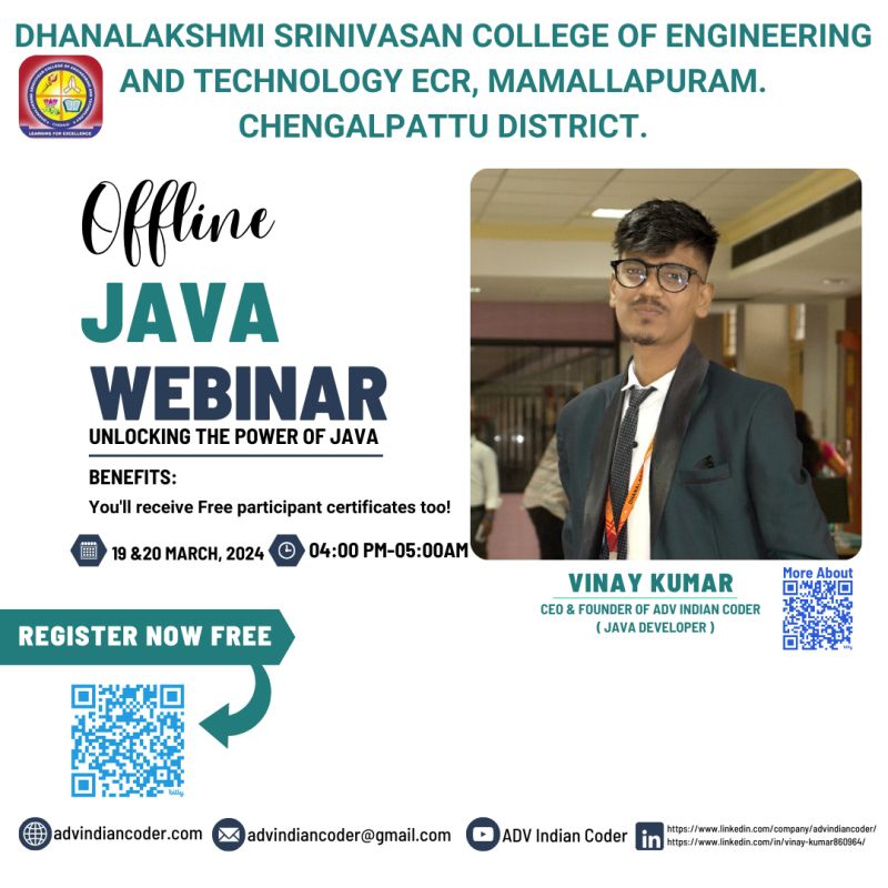 Java Webinar at DSCET